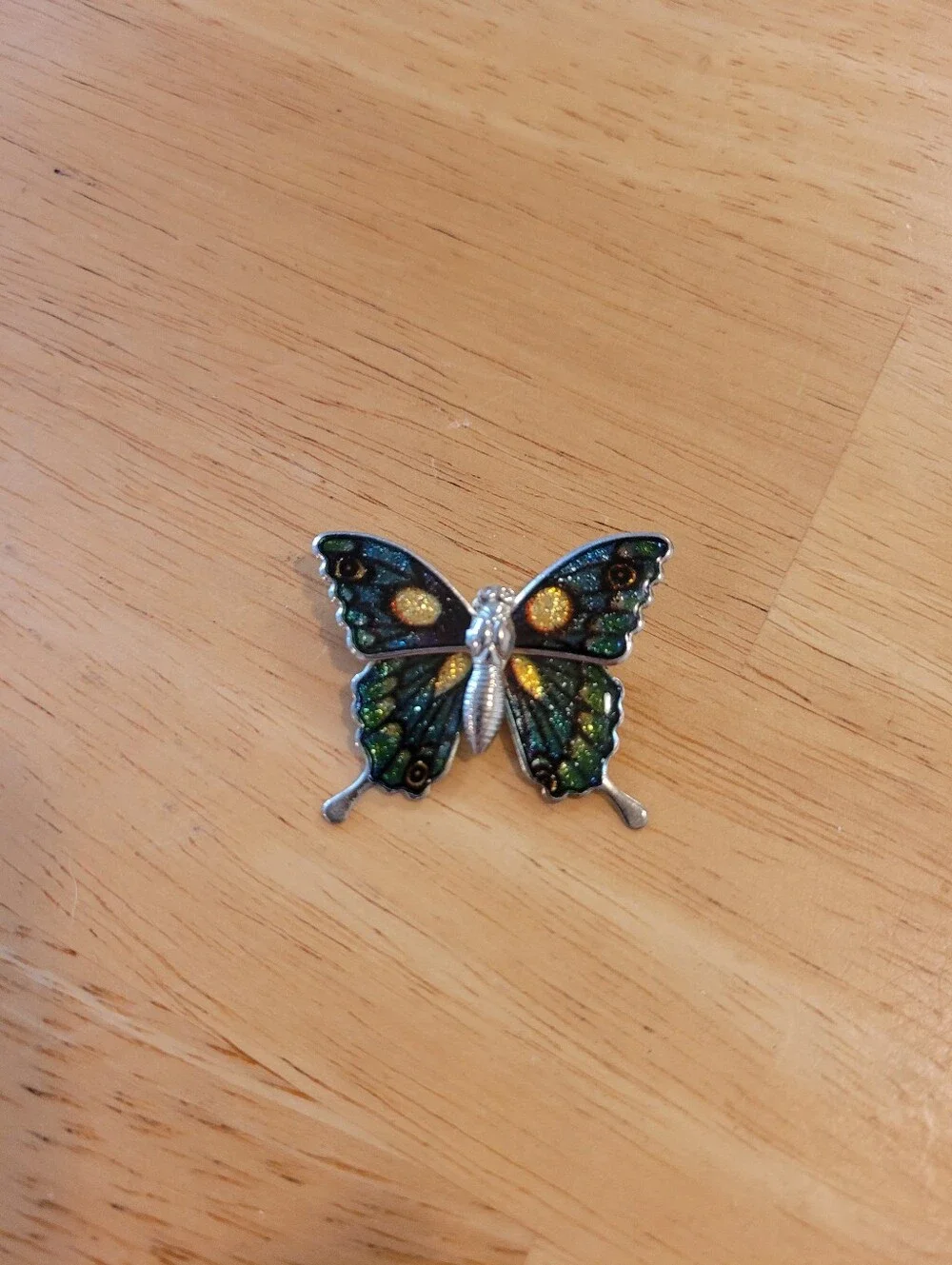 Vintage Enamel Butterfly Brooch